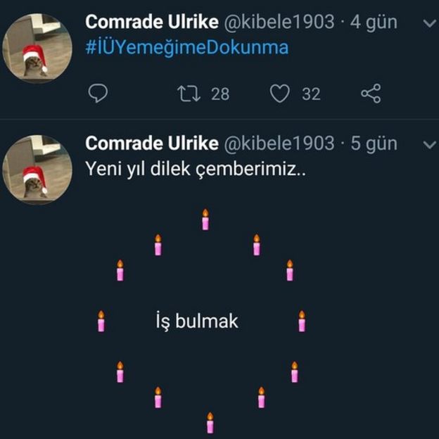 Sibel Ünli Twitter paylaşımı