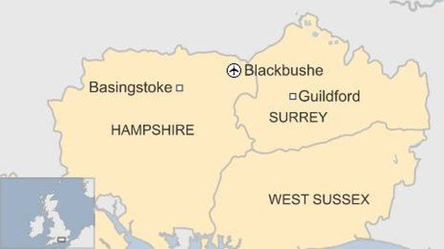 Blackbushe map