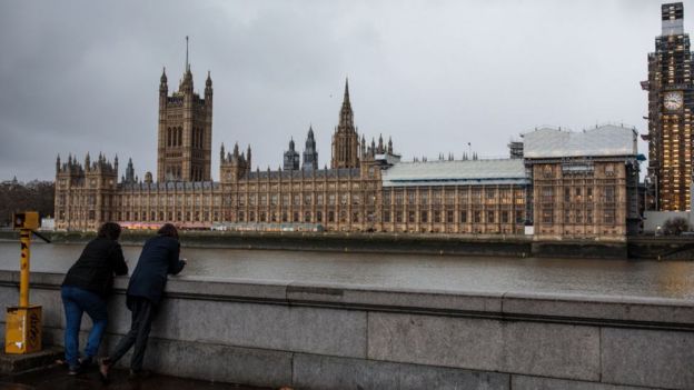 Vista del parlamento británico.