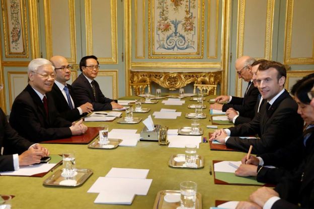 TBT Nguyễn Phú Trọng và Tổng thống Emmanuel Macron tại Paris