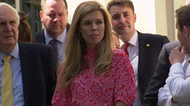 Boris Johnson's partner Carrie Symonds and other members of his team