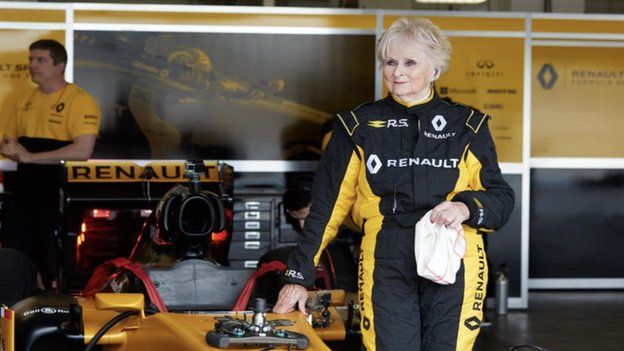 At 79 years of age Rosemary is the oldest person ever to test drive an F1 car