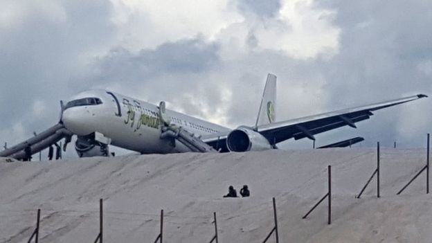 Boeing 757 accidentado.