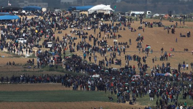 Hari Pertama Unjuk Rasa Warga Di Gaza Sedikitnya Delapan Warga Palestina Tewas Bbc News Indonesia 6948