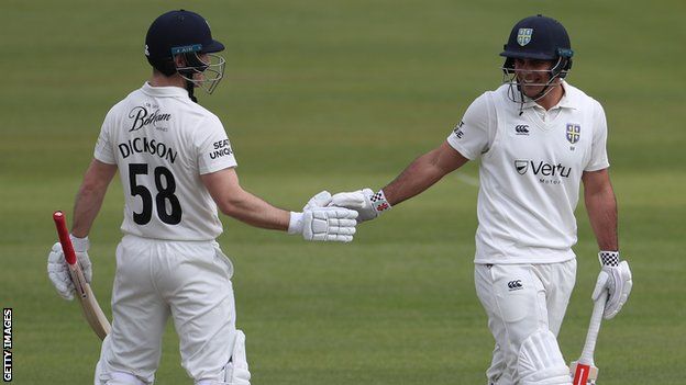 Sean Dickson and David Bedingham scored 311 between them in Durham's first innings