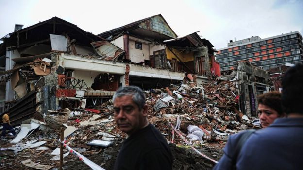 Cidade de Concepción, no Chile, destruída por terremoto