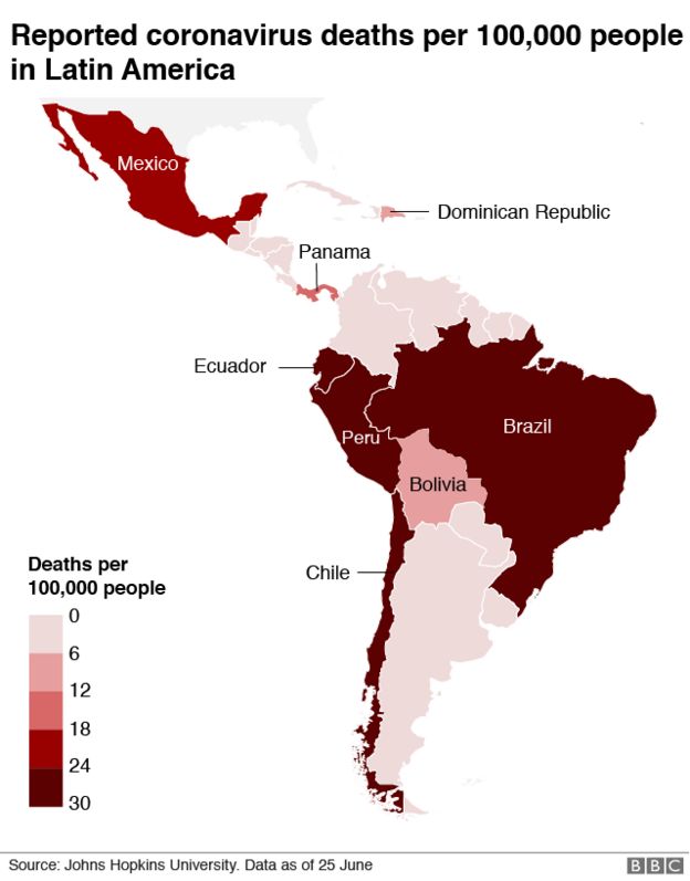 Deaths per capita in Latin America