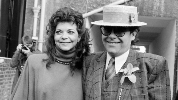 Sir Elton John and Renate Blauel