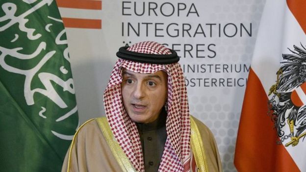 O ministro de relações exterior saudita, Adel al Jubeir