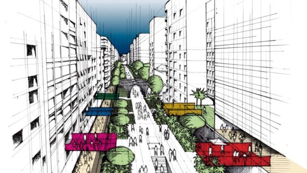 Desenho da prefeitura projeta como será o Parque Minhocão, prometido por Covas