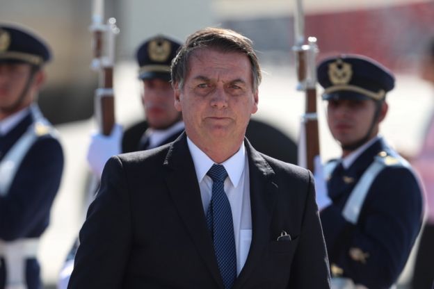 Chegada de Bolsonaro ao Chile em 21 de março