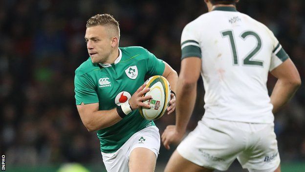 Ian Madigan in action in his last Ireland game in 2016