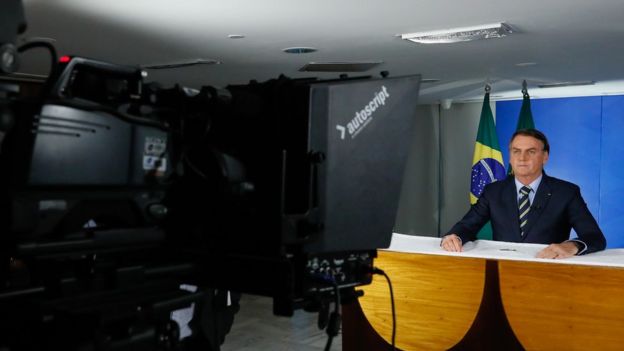 Jair Bolsonaro em pronunciamento