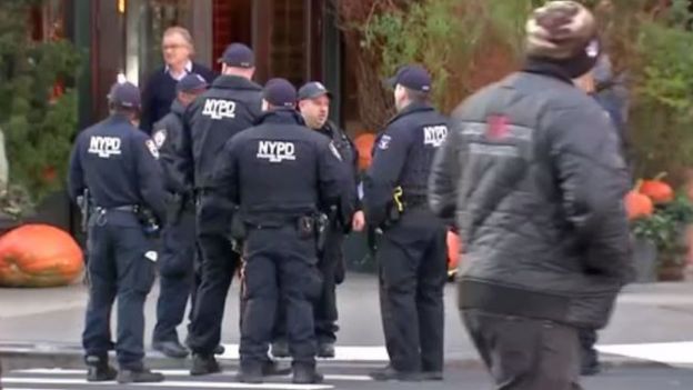 Police outside the Tribeca Grill