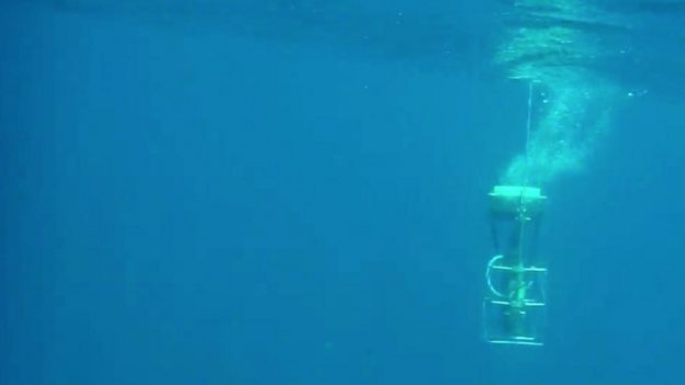 研究人員使用了一個裝置，在海水中篩出他們能找到的最小塑膠碎片。