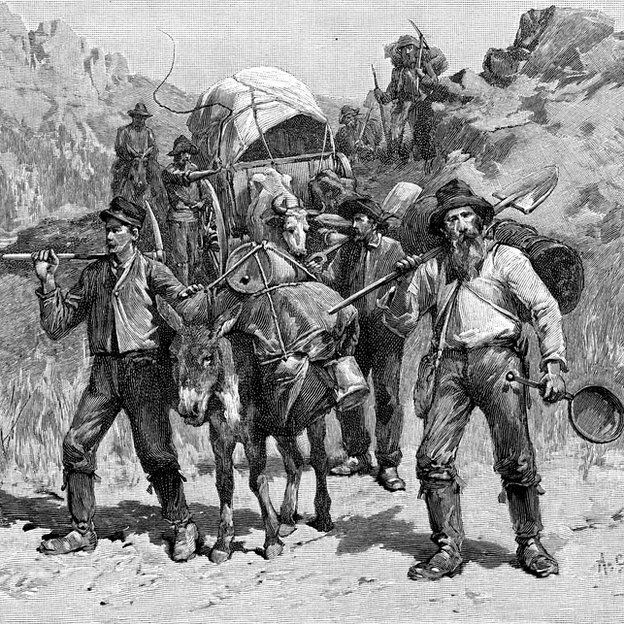 Prospectores llegando a California
