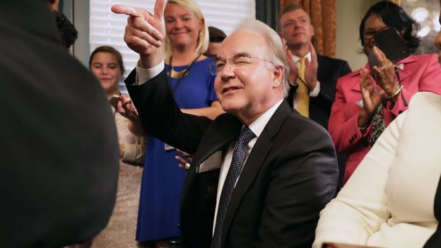 Tom Price in the Eisenhower Executive Office Building September 5, 2017