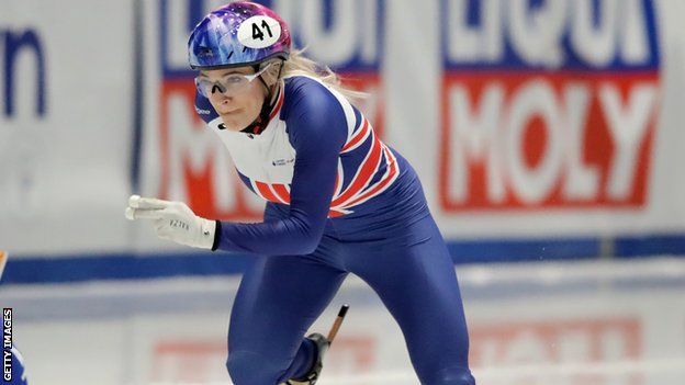 Elise Christie competes during the ISU Short Track World Cup