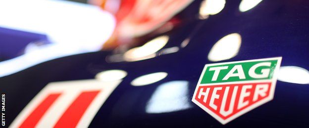 Tag Heuer label on Red Bull's latest car