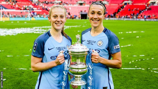 Keira Walsh and Lucy Bronze