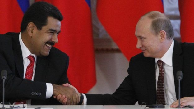 Nicolás Maduro, presidente de Venezuela, y Vladimir Putin, presidente de Rusia.