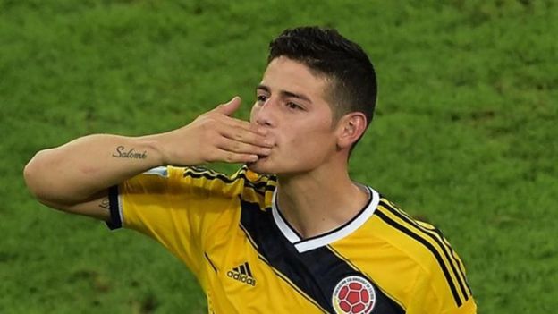 Arsenal wanapanga kumlipa kiungo wa kati wa Real Madrid Mcolombia James Rodriguez pauni milioni 35