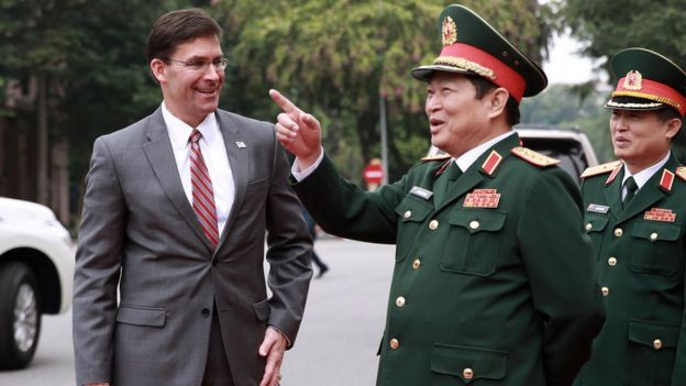 Bộ trưởng quốc phòng Mỹ và Việt Nam tại Hà Nội ngày 20/11/2019