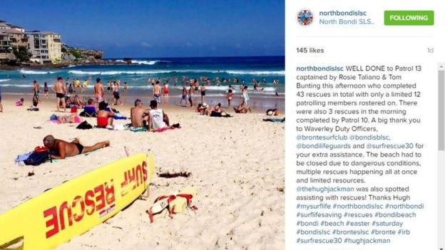 Hugh Jackman Thanked For Bondi Beach Rescue Role Bbc News