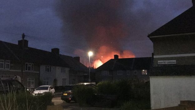 Fire at Roding Primary School