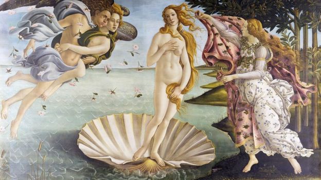 O nascimento de Vênus, de Sandro Botticelli (Itália, circa 1445 - 1510).