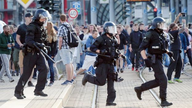 Policía de Chemnitz.