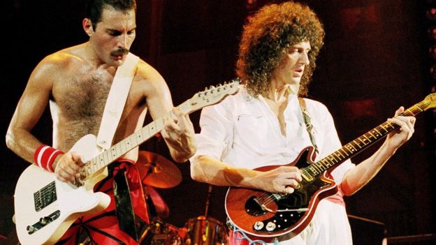 Freddie Mercury y Brian May.