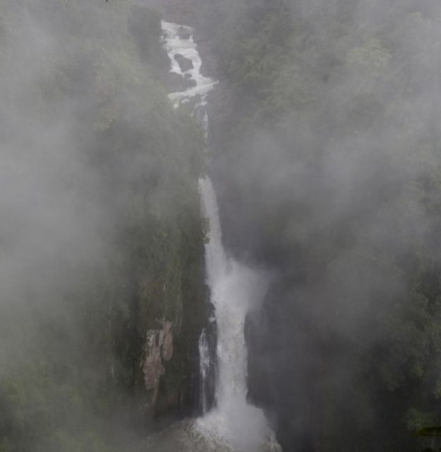 Haew Narok Waterfall crashes through jungle and falls from a great height