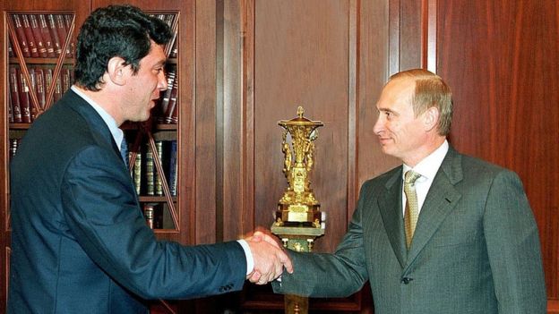 Boris Nemtsov y Putin.