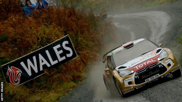 Robert Kubica racing in the WRC Wales Rally Great Britain