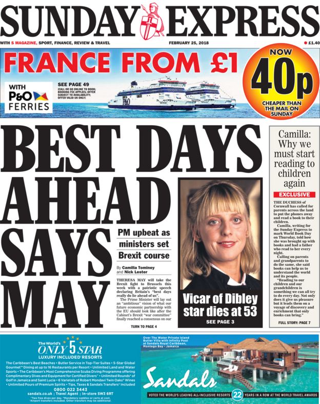 周日快报首页25/02/2018