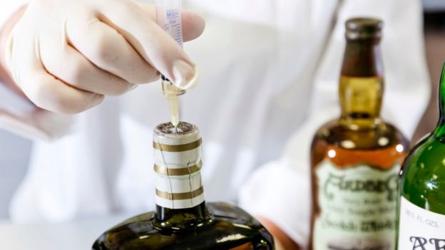 Testing of Scotch bottle at research laboratory