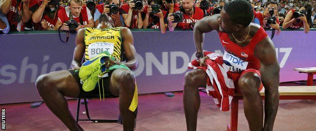 Usain Bolt (left) and Justin Gatlin