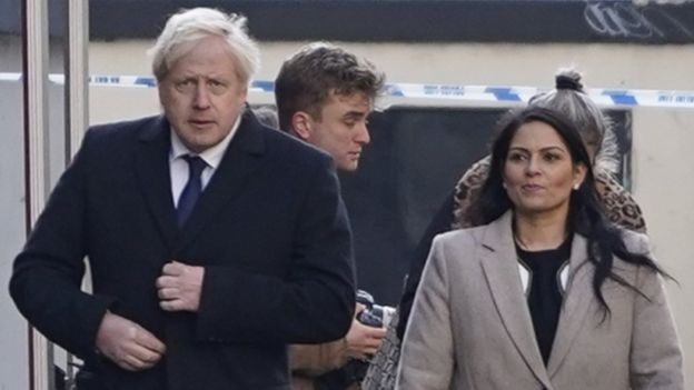 Prime Minister Boris Johnson and Home Secretary Priti Patel