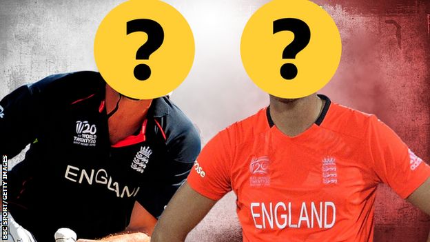 The two players behind the question marks have represented England at the T20 World Cup