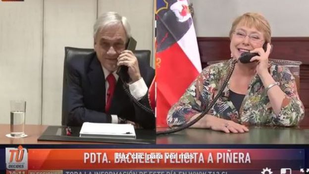 Bachelet llamó a Piñera para felicitarlo.