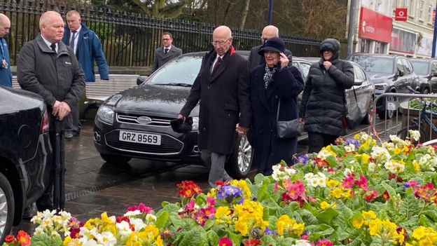 Sir Bobby Charlton is also among the mourners