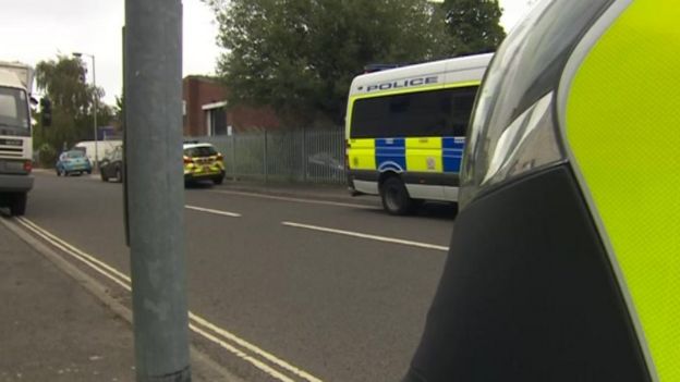 Police at the scene