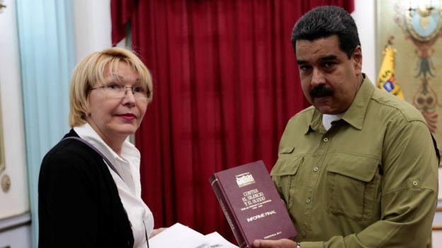 Luisa Ortega y Nicolás Maduro
