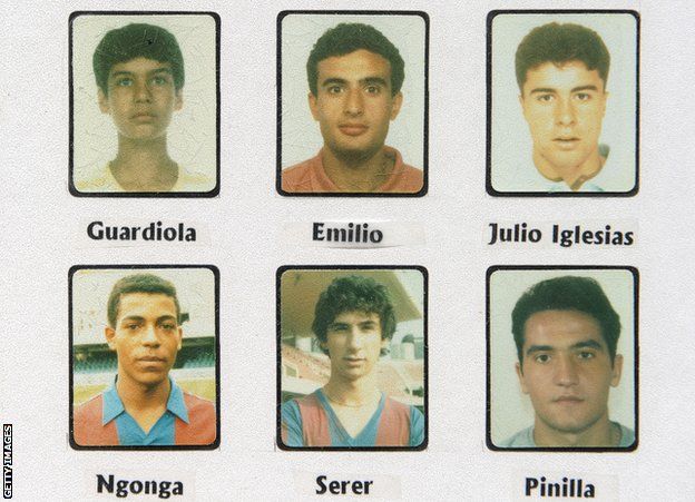 Pep Guardiola and other La Masia youngsters from the 1987-88 season