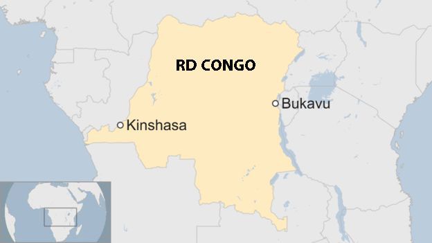 Mapa de RD Congo