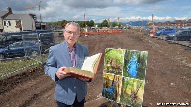 Maurice Harron at the construction site