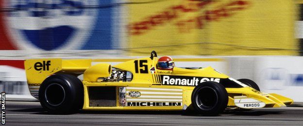 Jean-Pierre Jabouille in the 1978 Renault at the United States Grand Prix