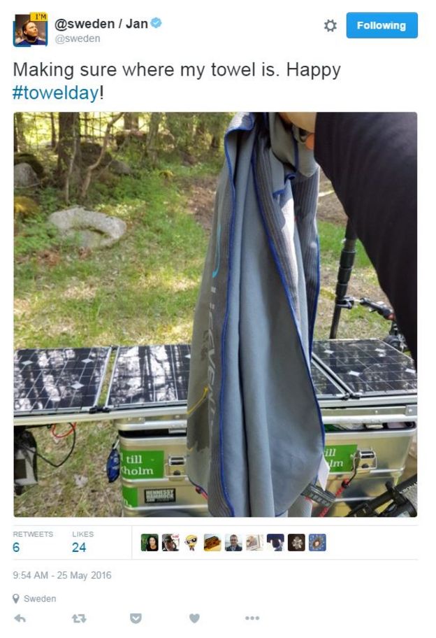 Don't panic Happy Towel Day BBC News