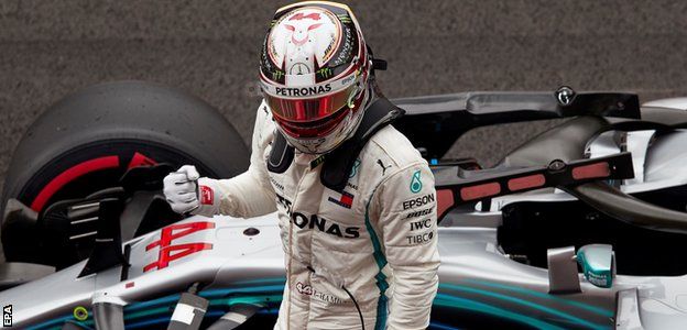 Lewis Hamilton takes pole position for the Spanish Grand Prix